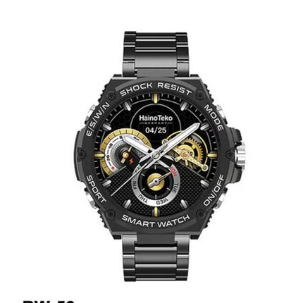 Haino Teko Germany RW 56 Round Shape AMOLED Display Smart Watch Black