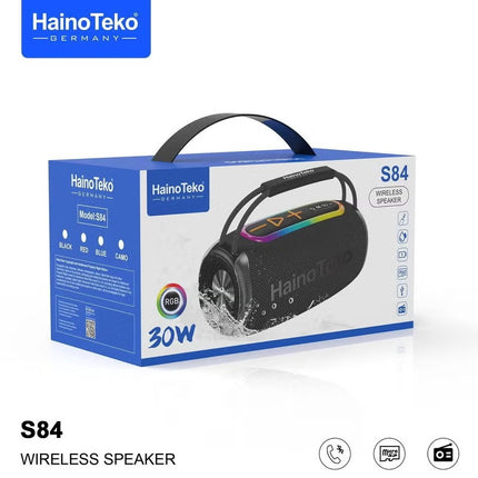 Haino Teko Germany S84 Portable Wireless Bluetooth Speaker Black