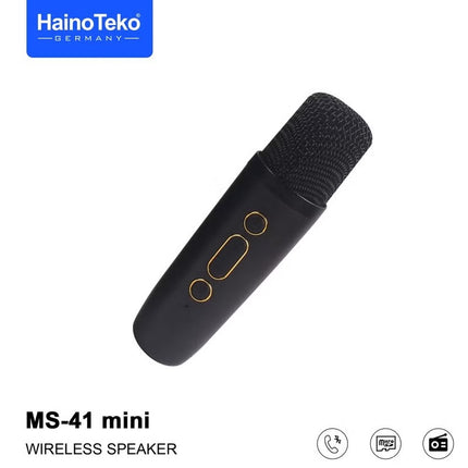 Haino Teko Germany MS 41 Mini Wireless Speaker with Mic Black