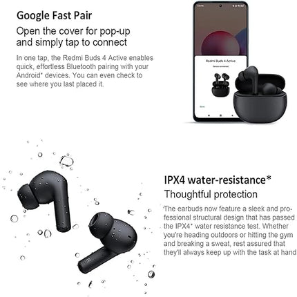 Redmi Buds 4 Active TWS Wireless Earbuds With Lightweight Design,Bluetooth