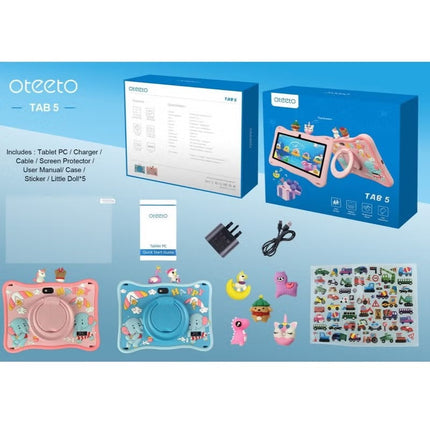 Oteeto TAB 5 Kids 5G Wifi Tablet with 7 Inch IPS LED Display Pink