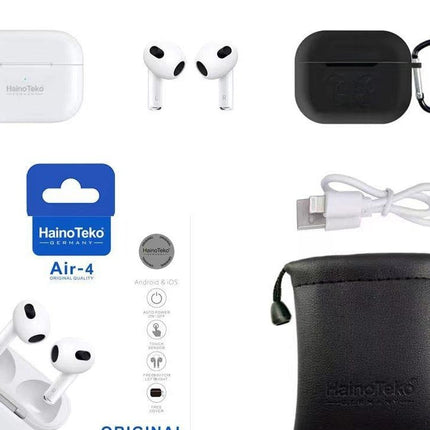 Haino Teko Air4 Wireless Bluetooth Earbuds With High Bass Sound Quality