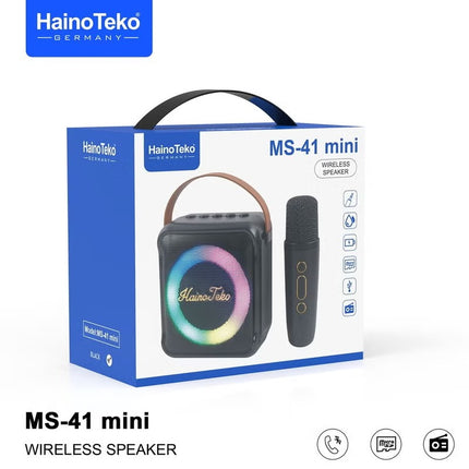 Haino Teko Germany MS 41 Mini Wireless Speaker with Mic Black