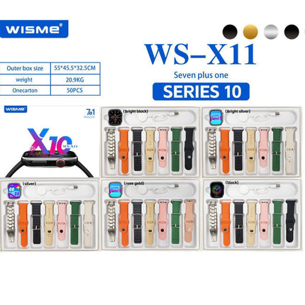 Wisme WS-X11 Smartwatch | 7-in-1 Strap Set, Fitness Tracking & Health Monitoring, Smartwatch for men