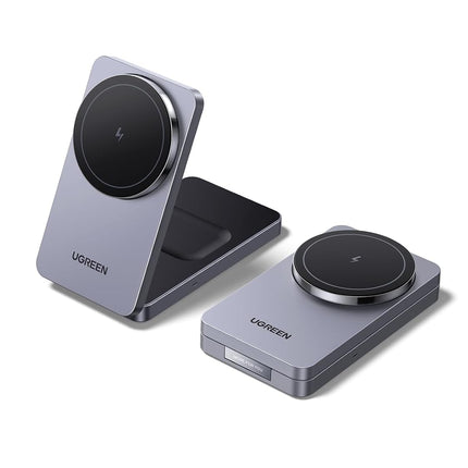UGREEN MagFlow Wireless Charger 15W, 2 in 1 Magnetic Charging