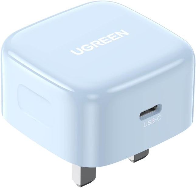 UGREEN iPhone 16 Pro Charger Fast PD 20W USB C Wall Charger Fast Charging Type C .Light Blue