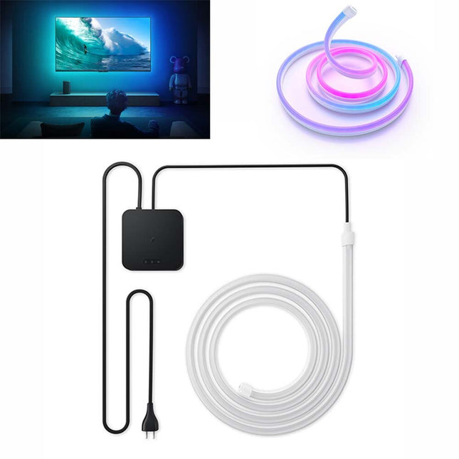 Xiaomi Smart Lightstrip Pro | Soft Uniform Colours | Sound Reactive Light | RGB Gaming Light Effects | Plenty of pre-Set Modes| Built in Microphone | White