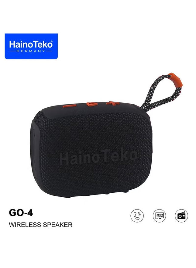 Haino Teko Germany GO 4 Portable Mini Bluetooth Wireless Speaker Black