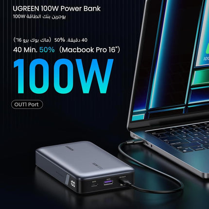UGREEN Power Bank 20000mAh, 100W Fast Charging