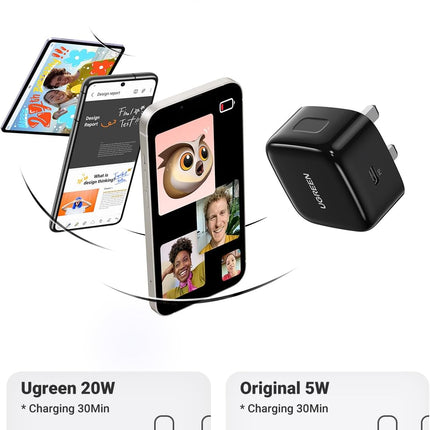 UGREEN iPhone 16 Pro Charger Fast PD 20W USB C Wall Charger Fast Charging Type C  Black