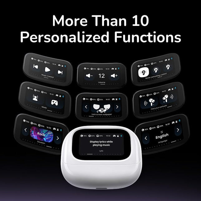 UGREEN Echo Buds Magic, Active Noise Cancelling Earbuds with Fun Smart Display