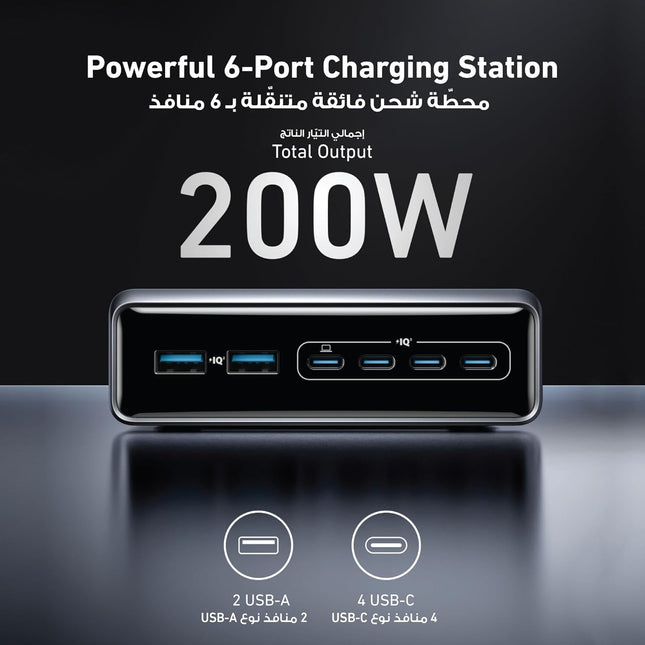 Anker Prime Charger, 200W 6-Port GaN Charging Station