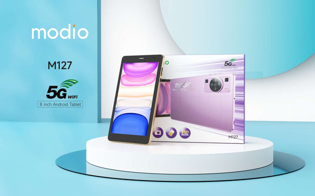 MODIO TAB M127 tablet, 8-inch screen, 8GB of RAM and 256GB of storage Gold