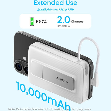 Anker Zolo Magnetic Power Bank, 10,000mAh Wireless Portable Charger with 30W Max Fast Charging