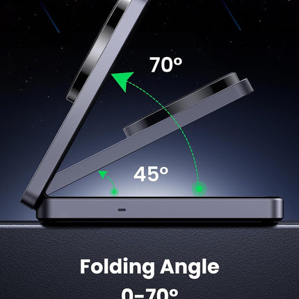 UGREEN MagFlow Wireless Charger 15W, 2 in 1 Magnetic Charging