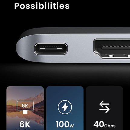 UGREEN Revodok USB C Hub for iPhone 17, MacBook Pro 2023 6-in-2 Type C Hub Adapter with 4K HDMI