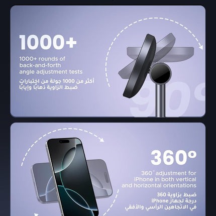 UGREEN MagFlow Qi2 Wireless Charger 15W, 2 in 1