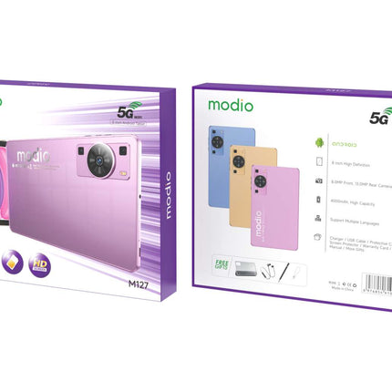 MODIO TAB M127 tablet, 8-inch screen, 8GB of RAM and 256GB of storage Gold