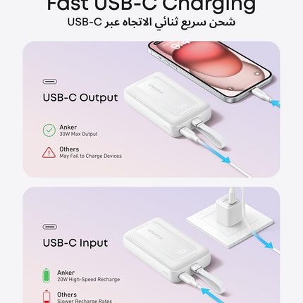 Anker Zolo Power Bank, 10,000mAh 30W High-Speed Portable Charger