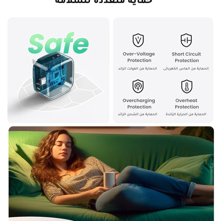 UGREEN iPhone 16 Pro Charger Fast PD 20W USB C Wall Charger Fast Charging Type C  Light purple