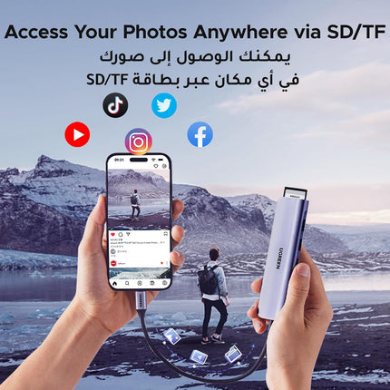 UGREEN Revodok USB C Hub 7-in-1 with [High-Speed] SD/TF Card Reader, 4K HDMI