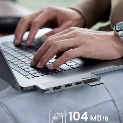 UGREEN Revodok USB C Hub for iPhone 17, MacBook Pro 2023 6-in-2 Type C Hub Adapter with 4K HDMI