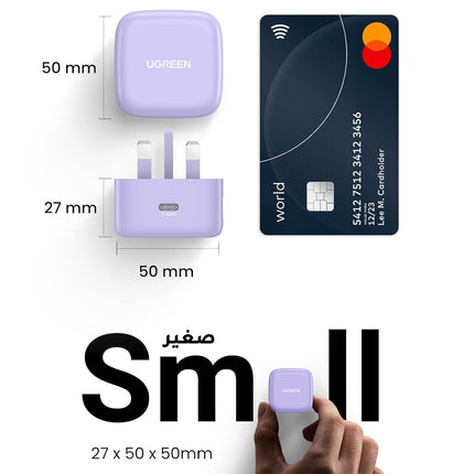 UGREEN iPhone 16 Pro Charger Fast PD 20W USB C Wall Charger Fast Charging Type C  Light purple