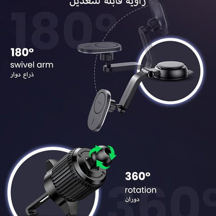 UGREEN iPhone 16 Pro Magsafe Car Wireless Charger Holder 2-in-1 Car Cradle