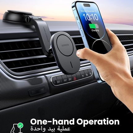 UGREEN iPhone 16 Pro Magsafe Car Wireless Charger Holder 2-in-1 Car Cradle